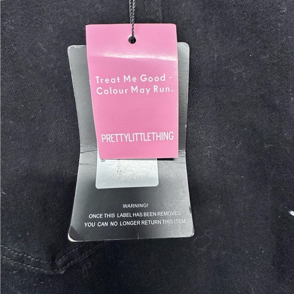 PrettyLittleThing Black Flared Jeans Pants - Picture 4 of 9